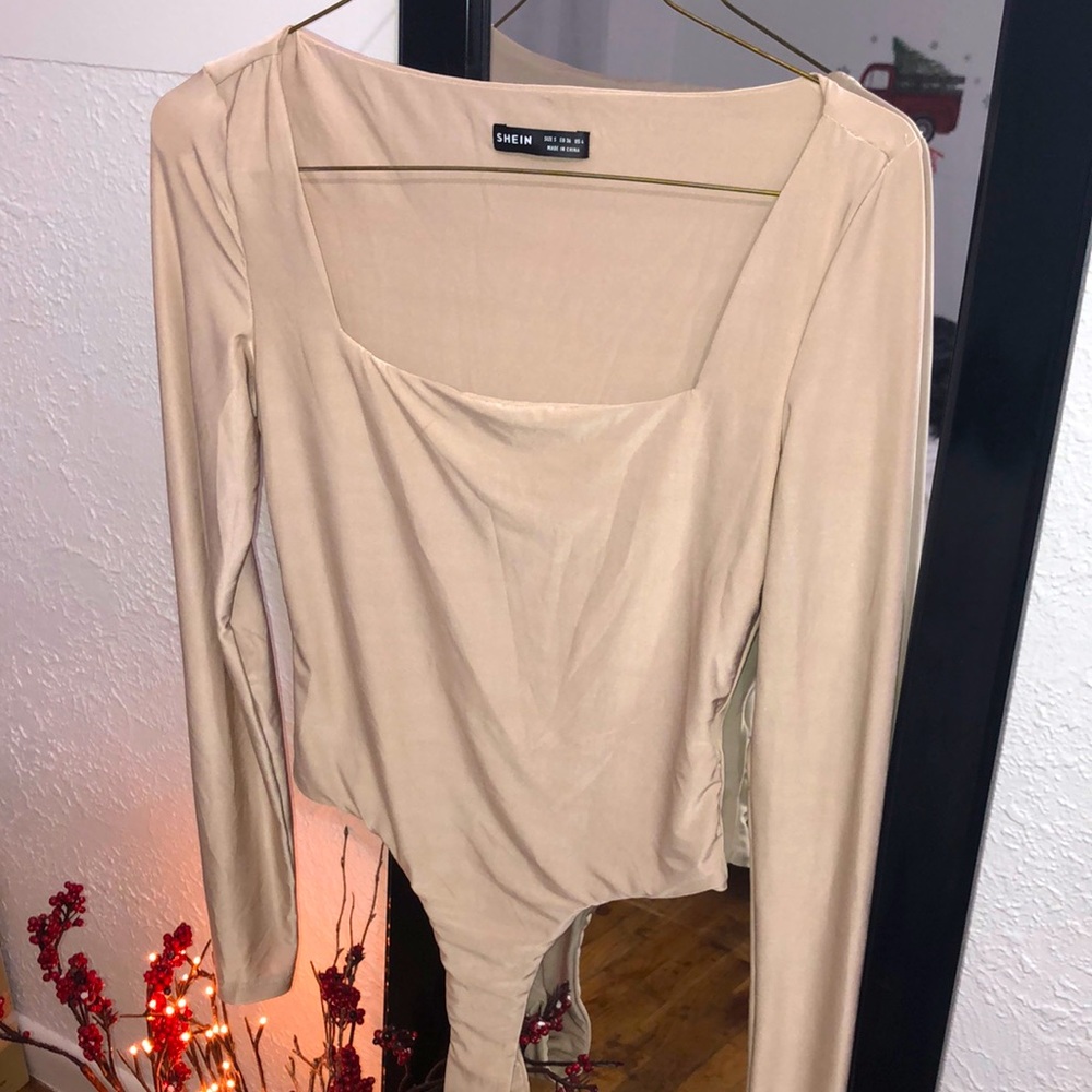 Creamy, silky gold SHEIN body suit!